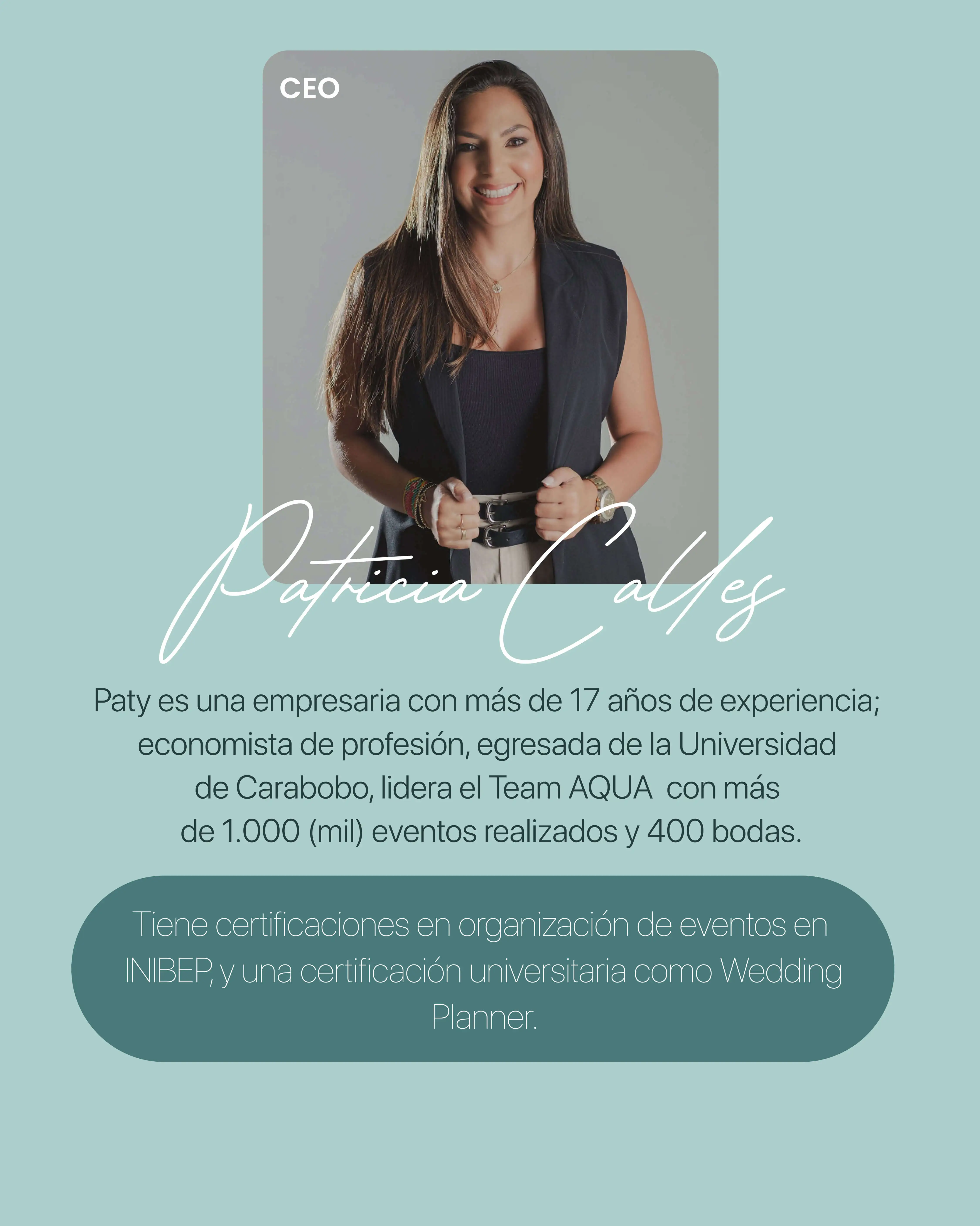 Patricia Calés, CEO de Aqua Event Planner